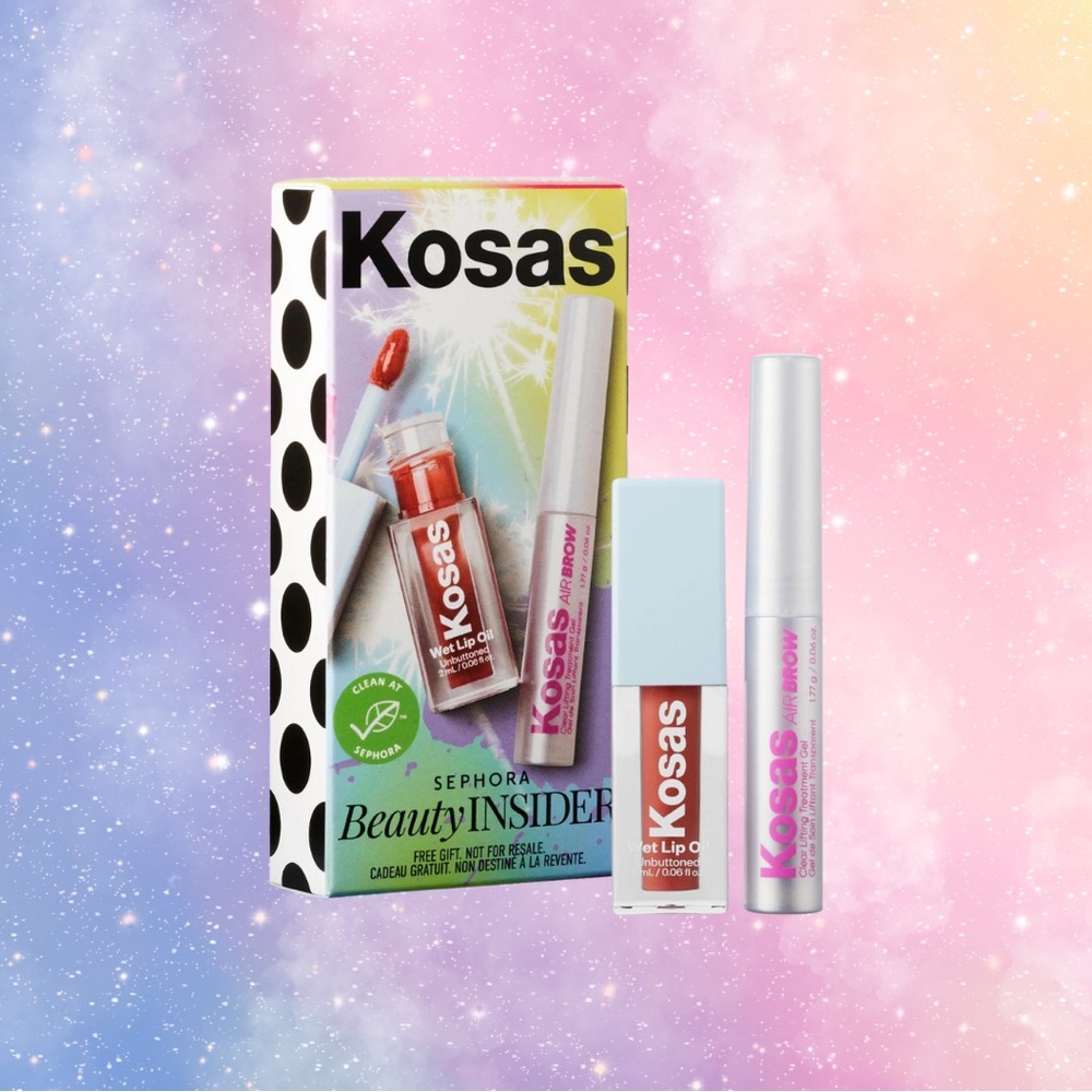 Kosas Wet Lip Oil And Air Brow Set Mini